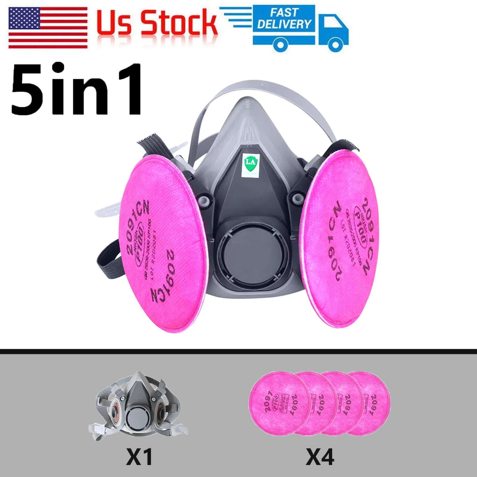 5in1 6200 Half Face Dust Gas M - Respirator Half Face ulasan dan harga