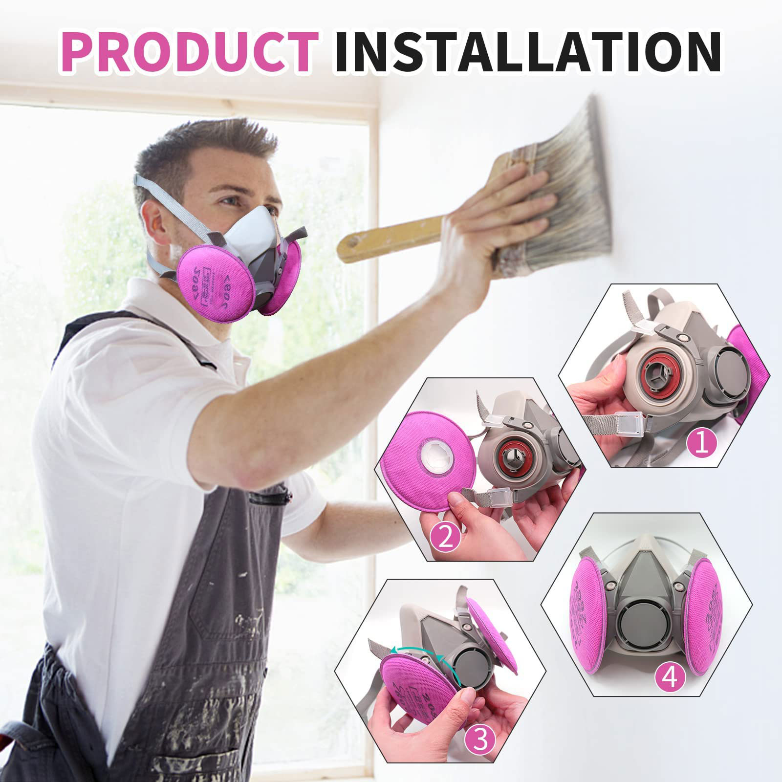 5in1 6200 Half Face Dust Gas M - Respirator Half Face ulasan dan harga