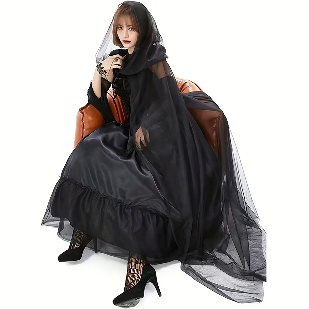 2pcs Set of Black Veil Cape An - Black Face Mask Pack ulasan dan harga