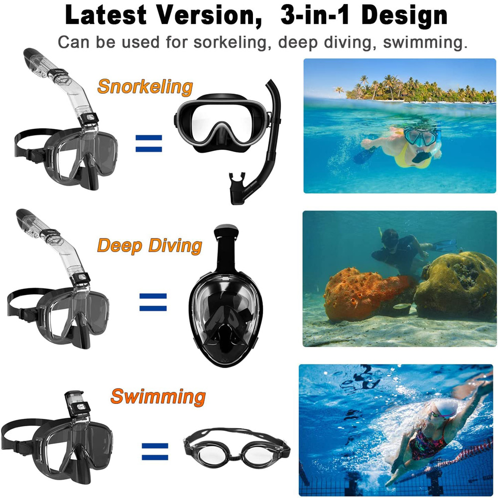 Diving Masks Foldable Anti-Fog - Anti Pollution Mask ulasan dan harga