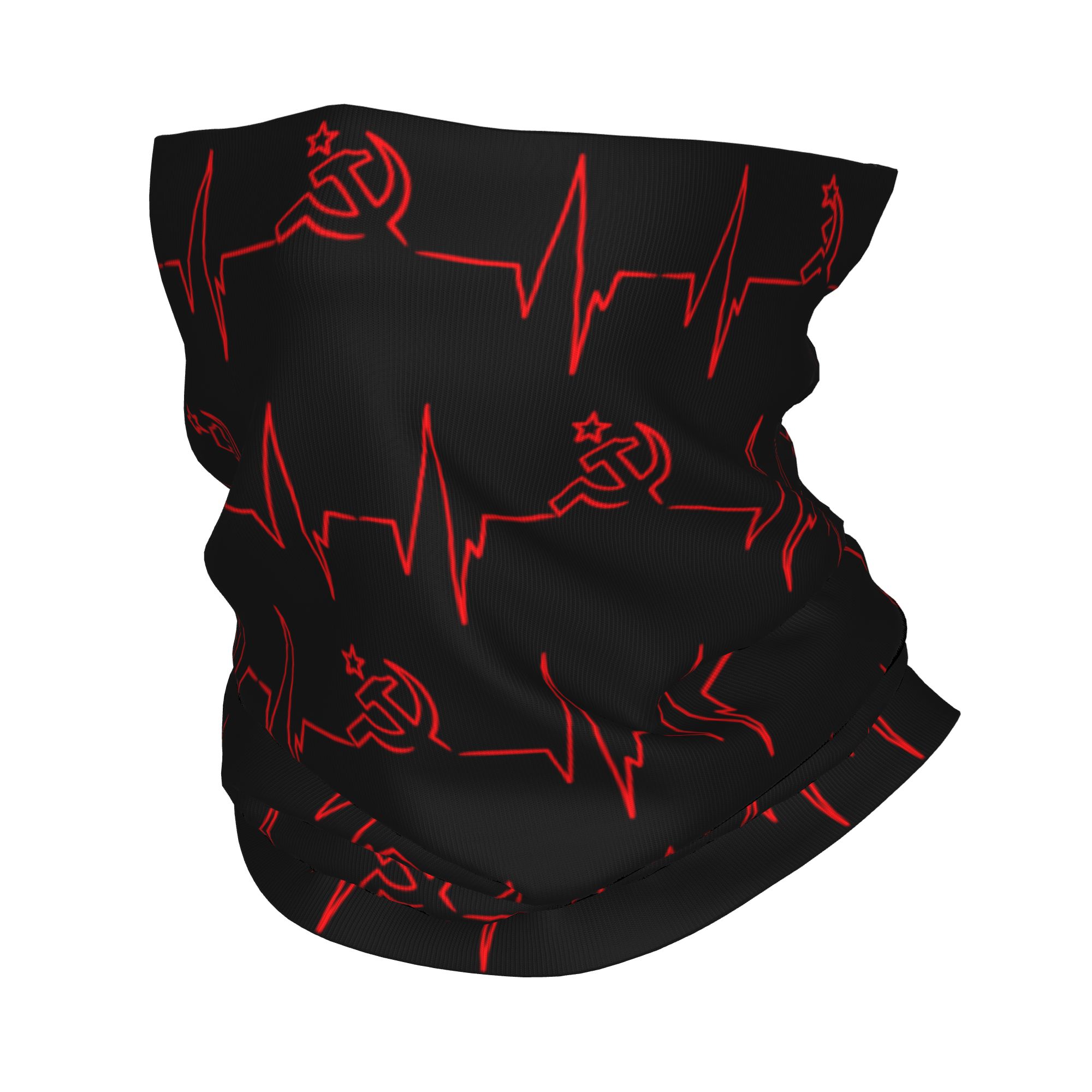 Custom Heartbeat Russian Flag  - Neck Gaiter Face Cover ulasan dan harga