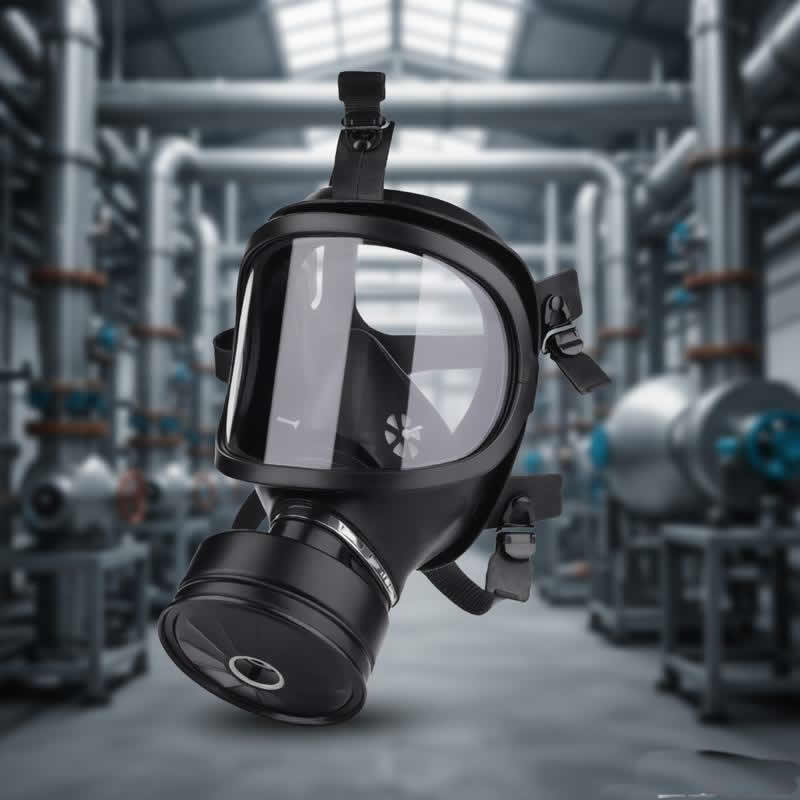 Black Full Face Gas Mask Milit - Anti Pollution Mask ulasan dan harga