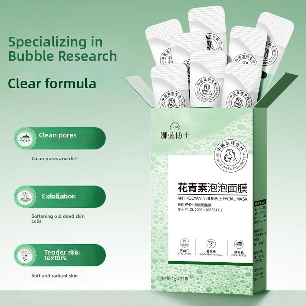 Anthocyanin Bubble Mask Moistu - Face Mask Storage Box ulasan dan harga