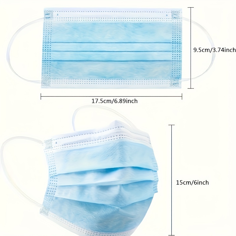 Fast Delivery! 300Pcs Thick Bl - Disposable Mask Blue ulasan dan harga