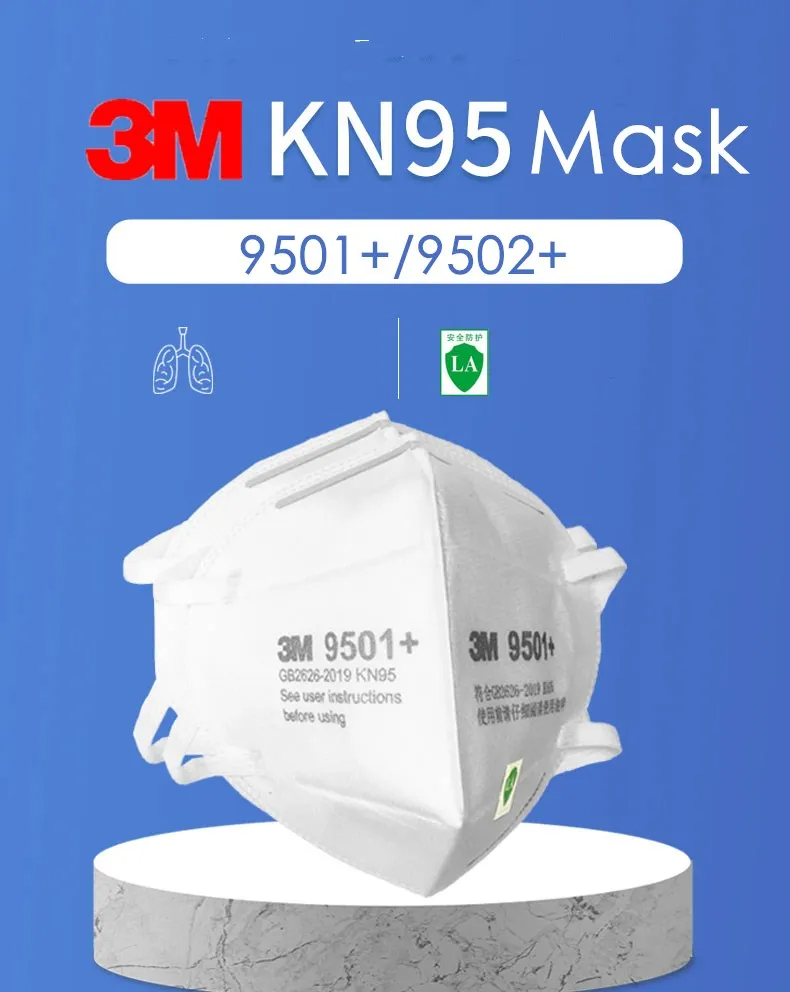 50Pcs/bag 3M KN95 Face Mask 95 - 3M Mask 9502+ ulasan dan harga