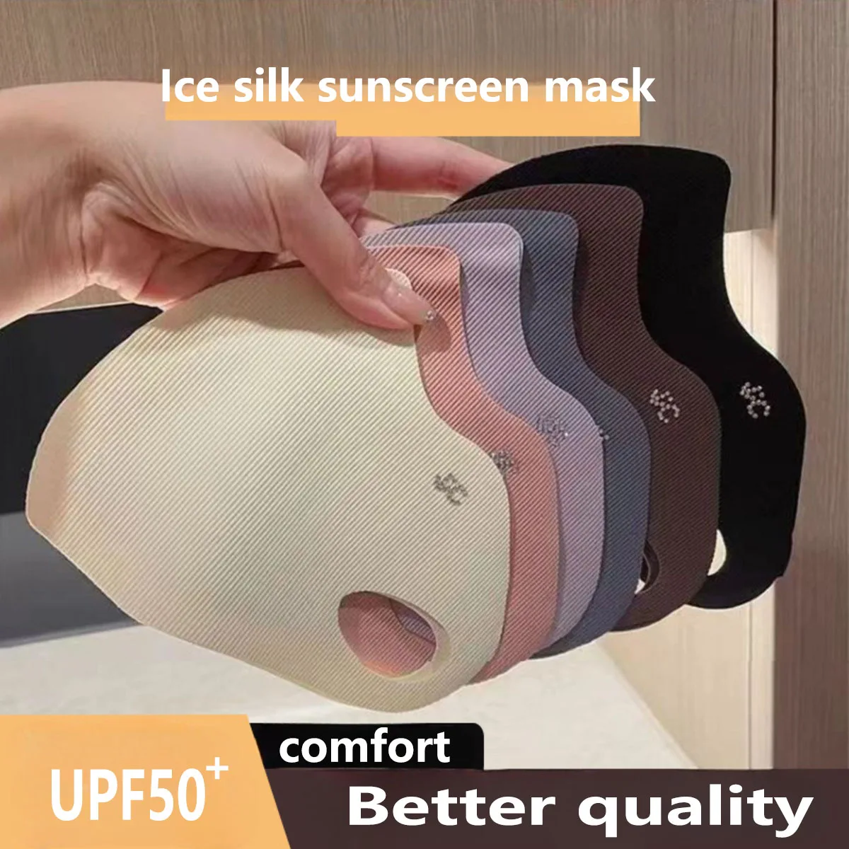 5 Color Threaded Ice Silk Mask - Cloth Face Mask Washable ulasan dan harga