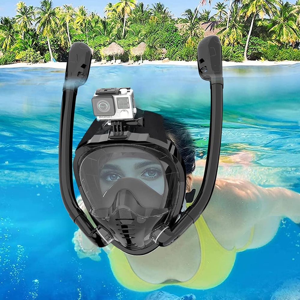 Full Face Snorkel Mask 180°Pan - Anti Pollution Mask ulasan dan harga