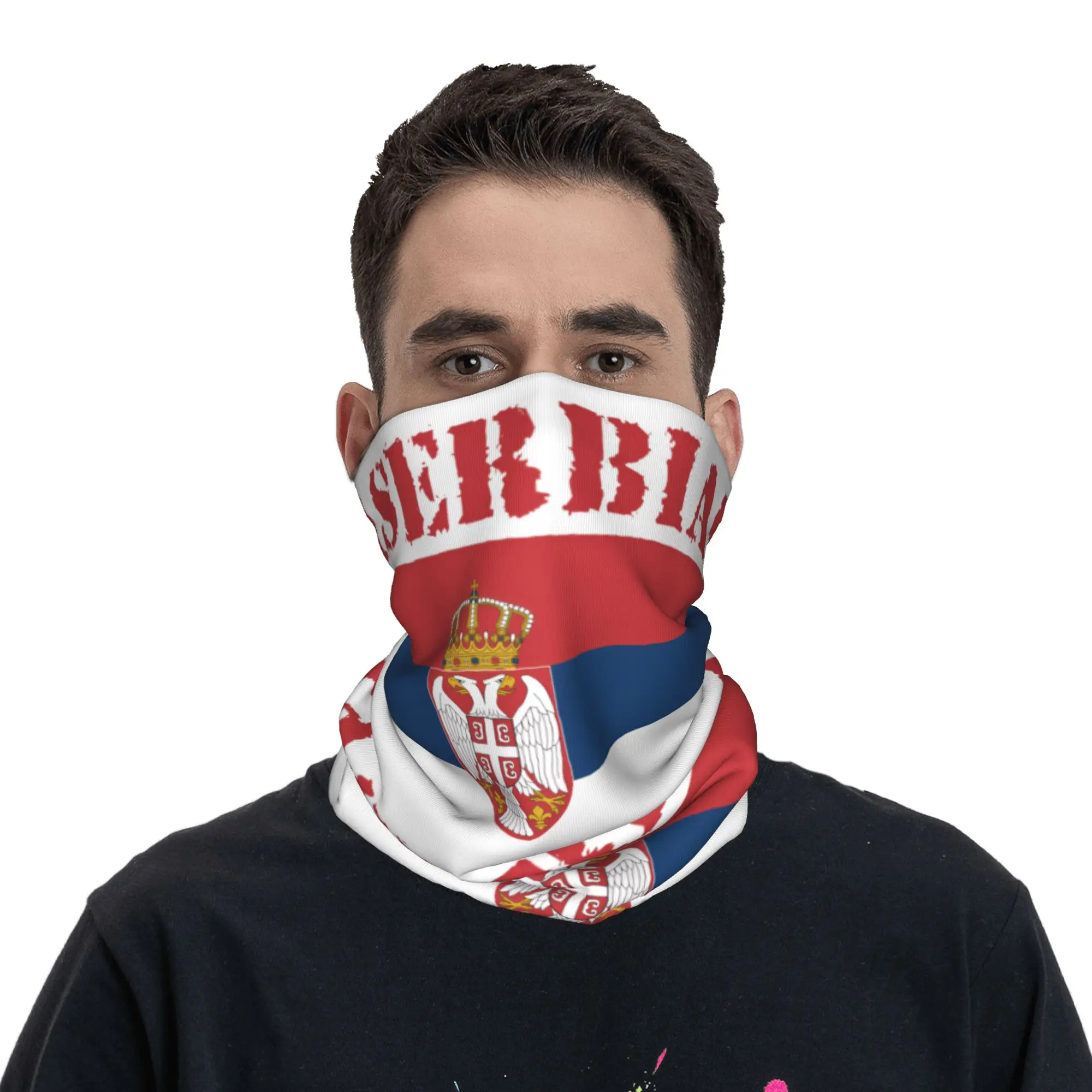 New Serbia Flag Bandana Neck G - Neck Gaiter Face Cover ulasan dan harga