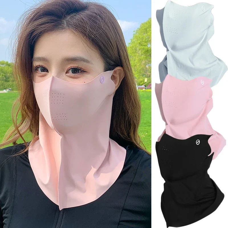 UV Protection Ice Silk Face Ma - Sports Mask Breathable ulasan dan harga