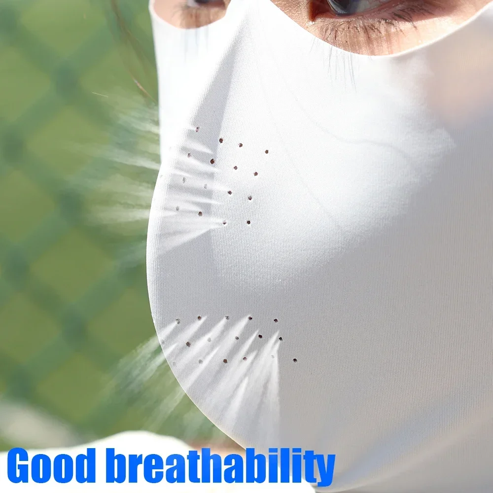 UV Protection Ice Silk Face Ma - Sports Mask Breathable ulasan dan harga