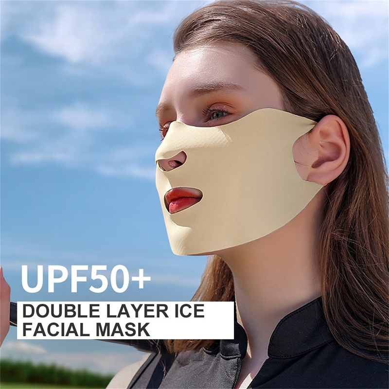 Ice Silk Sunscreen Mask Female - Sports Mask Breathable ulasan dan harga