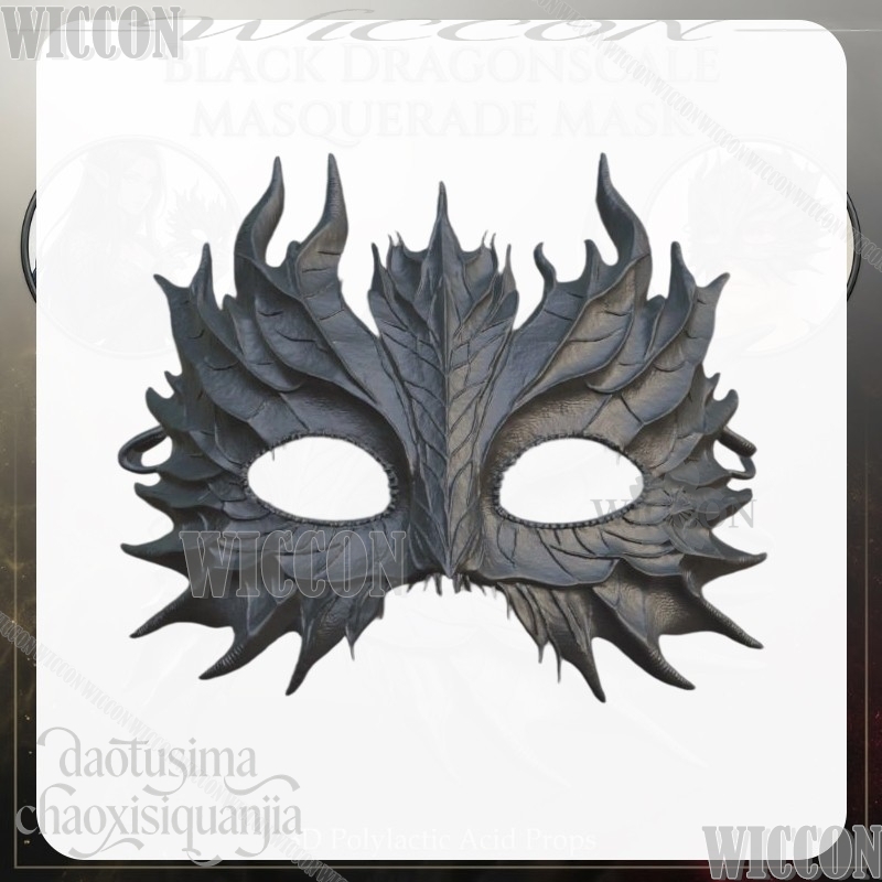 Black Dragonscale Masquerade M - Black Face Mask Pack ulasan dan harga