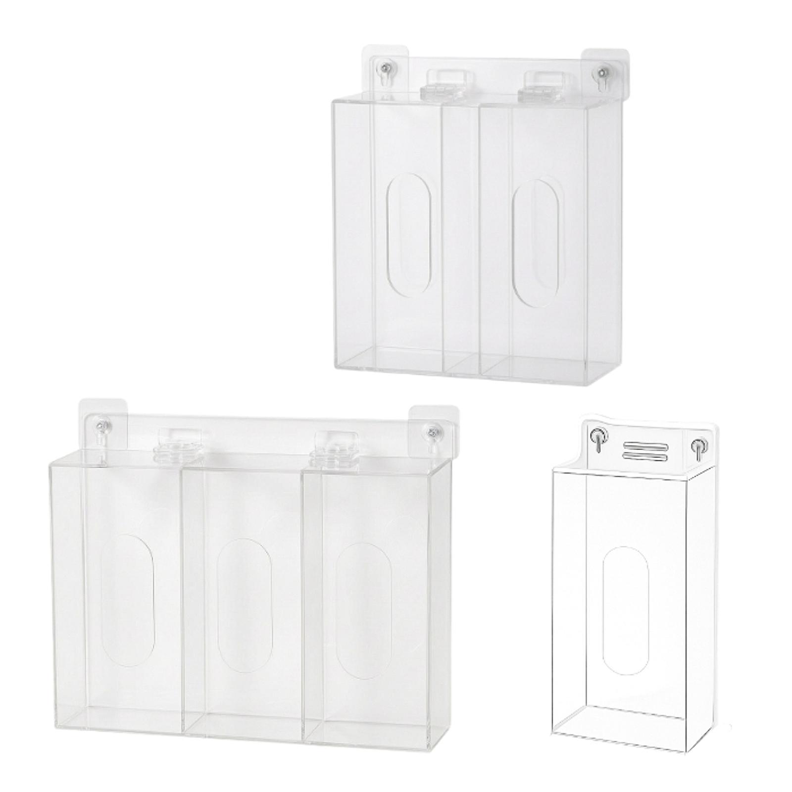 Acrylic Glove Box Holder Wall  - Face Mask Storage Box ulasan dan harga